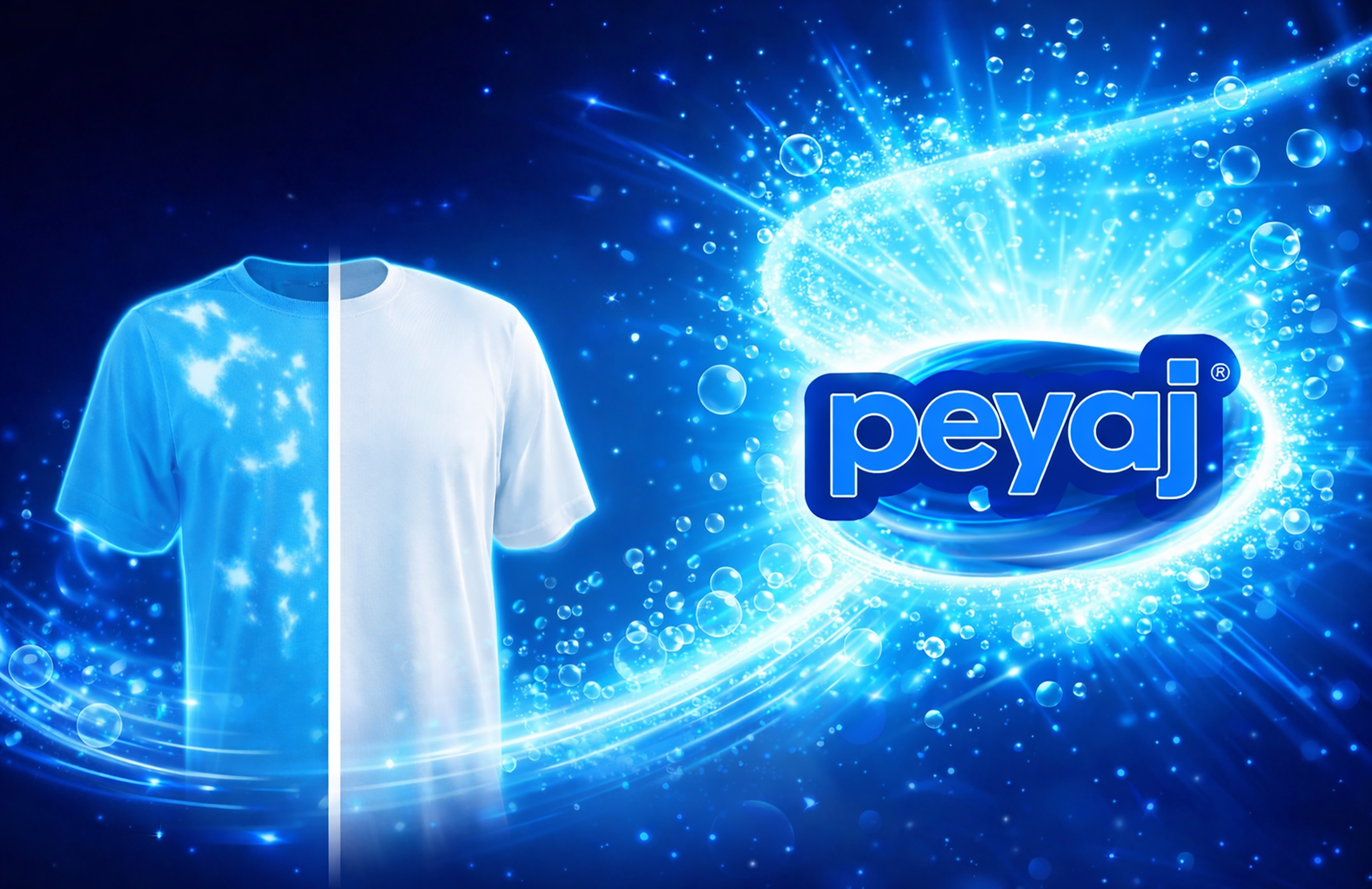 Peyaj temizlik banner - parlak mavi